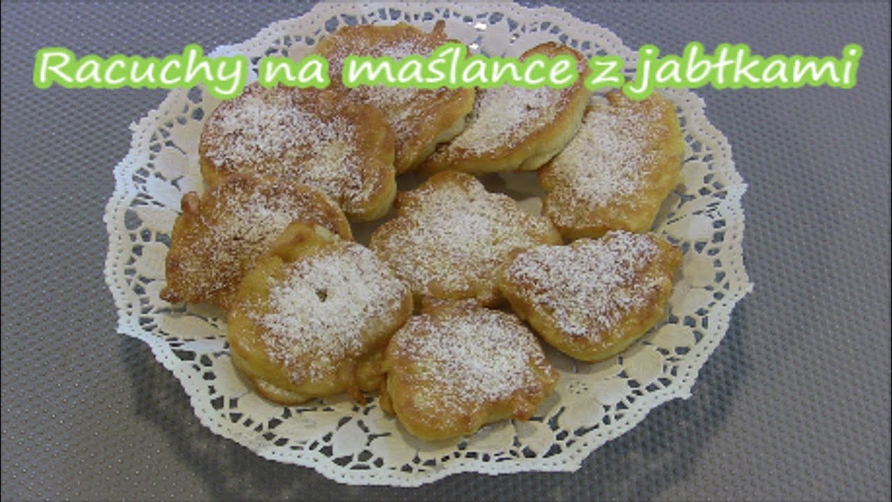 Pyszne lekkie i puszyste racuchy na maślance z jabłkami