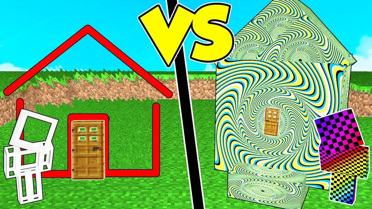 CASA INVISIBILE contro CASA ILLUSIONE OTTICA su MINECRAFT!