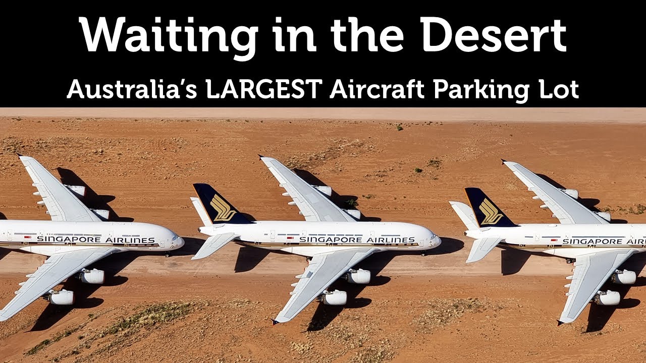 Flying Over Australia's Largest Aircraft Parking Lot