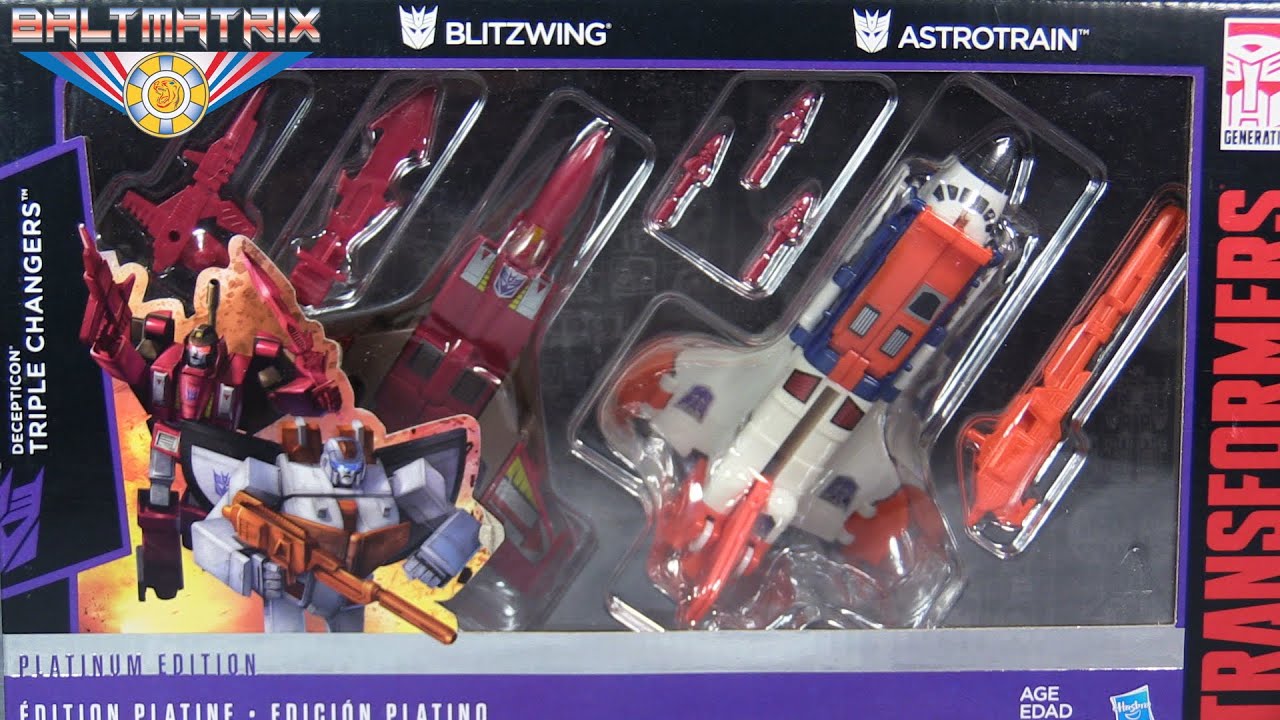Transformers Platinum Edition Triple Changers: Astro Train and Blitzwing