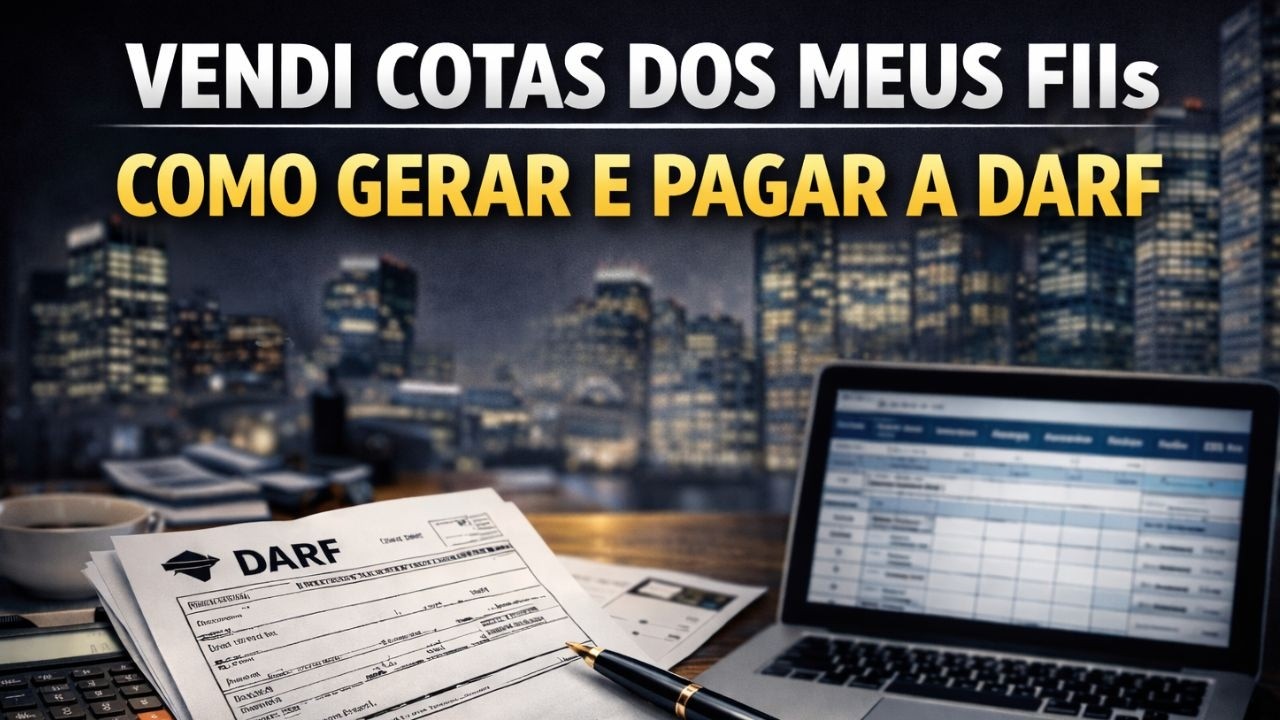 VENDI COTAS DOS MEUS FIIS, COMO EMITIR E PAGAR O IMPOSTO DARF PASSO A PASSO #darffiis