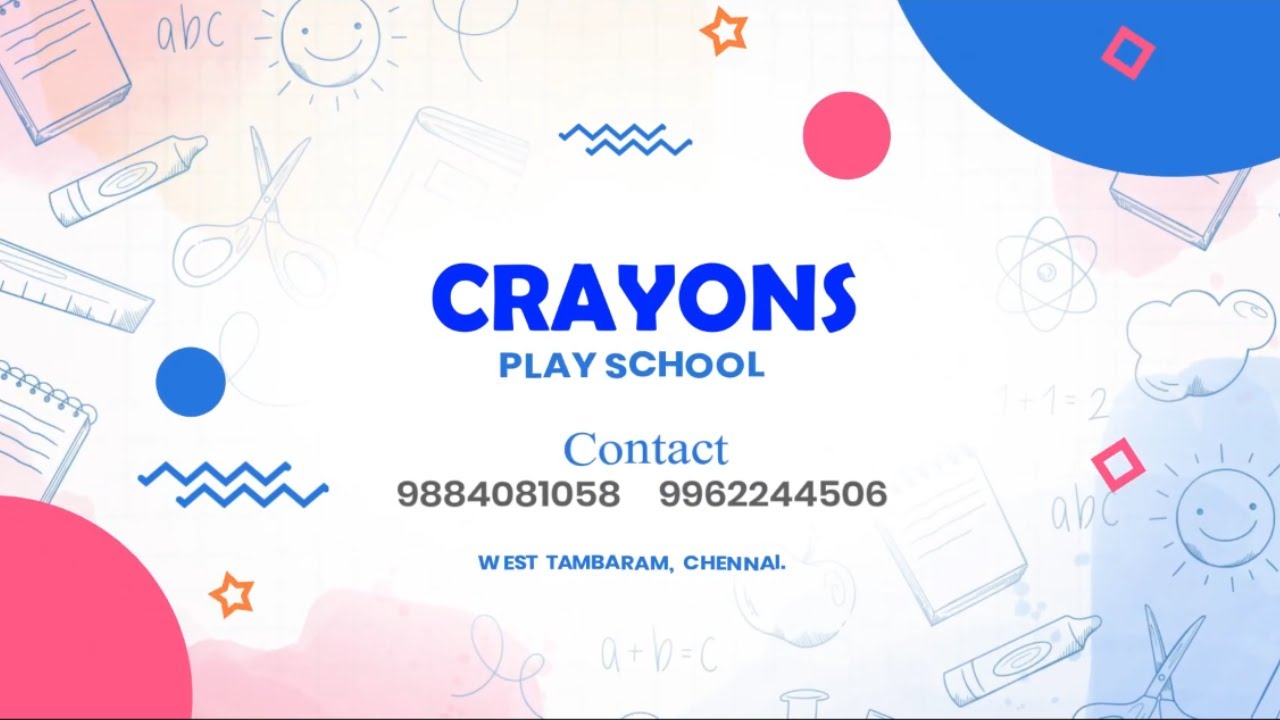 Crayons Play School Ad Video | West Tambaram Chennai | ibusinesszone