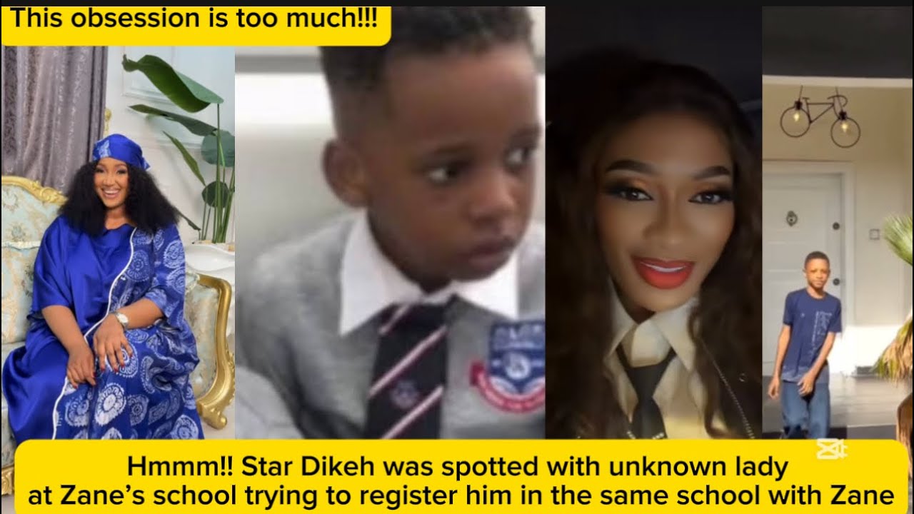 Hmmm!! Star Dikeh was spotted with unknown lady at Zane’s school trying to register him in thesame..
