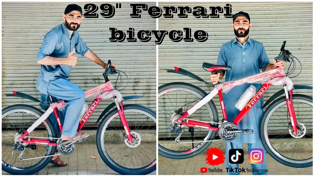 29” Alloy frim Ferrari bicycle 🚴 #bicycle #bike #bmx #mountains #kids #pakistan #peshawar ￼