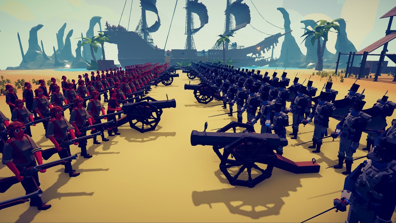 FRENCH ARMY vs PIRATE ARMY - Totally Accurate Battle Simulator TABS