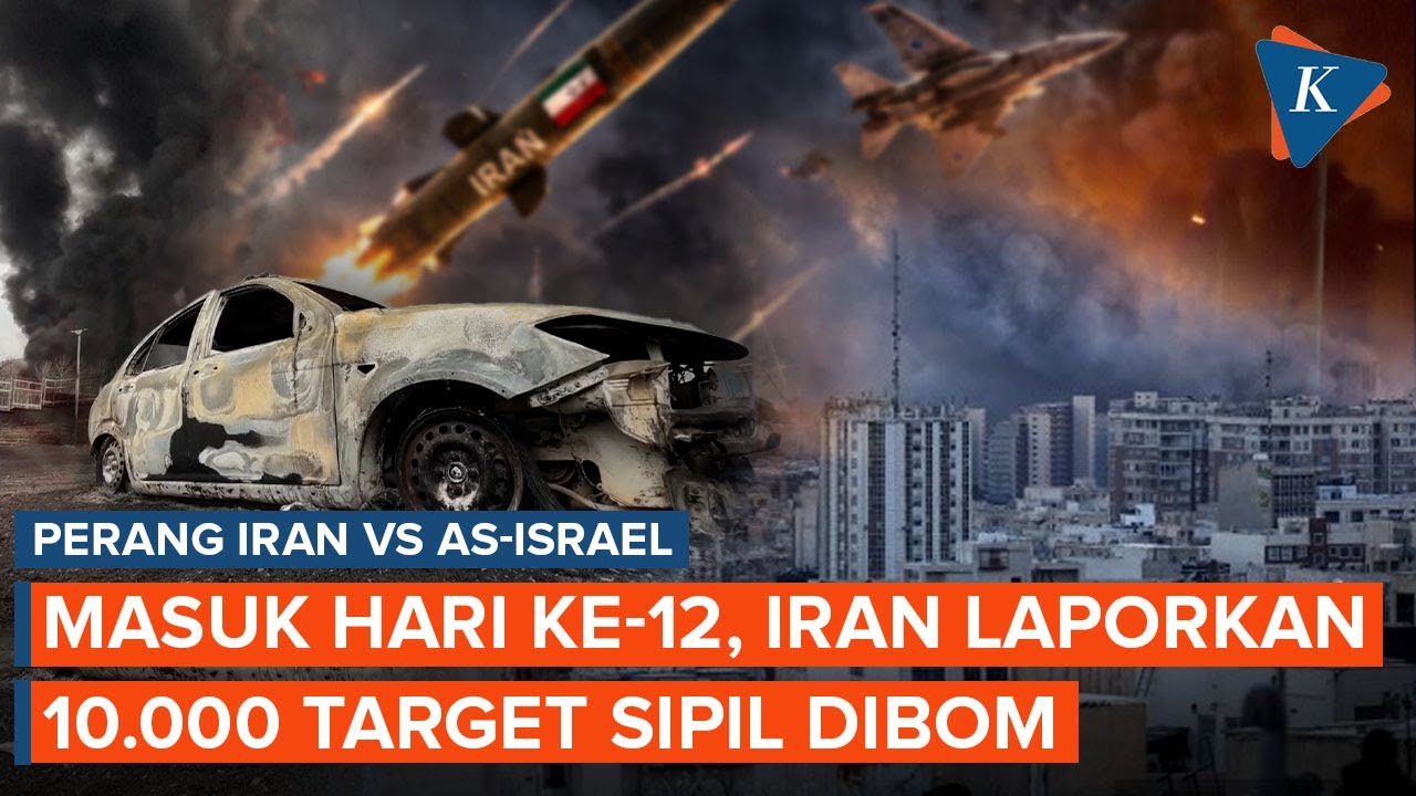 Perang Hari ke-12: Iran Sebut 10.000 Lokasi Sipil Dibom, Harga Energi Dunia Melonjak