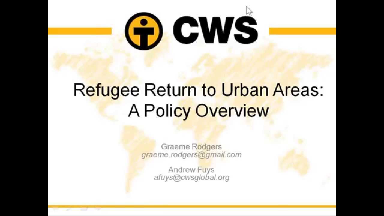 The Urbanization of Refugee Return: A Policy Overview
