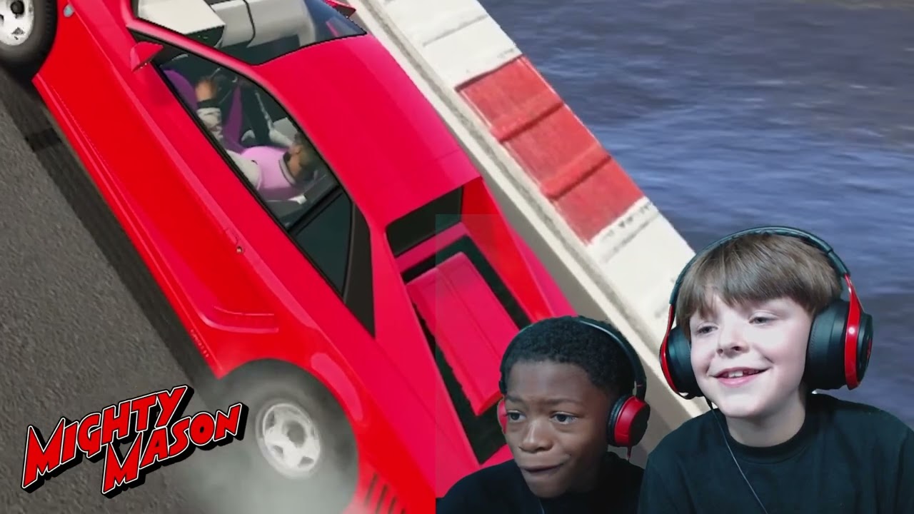 Mighty Mason x Super Cool Ian React To GaryStillPlays - Cars Vs Wavy Roads -GTA 5 {{ Yo Lets Go!! }}