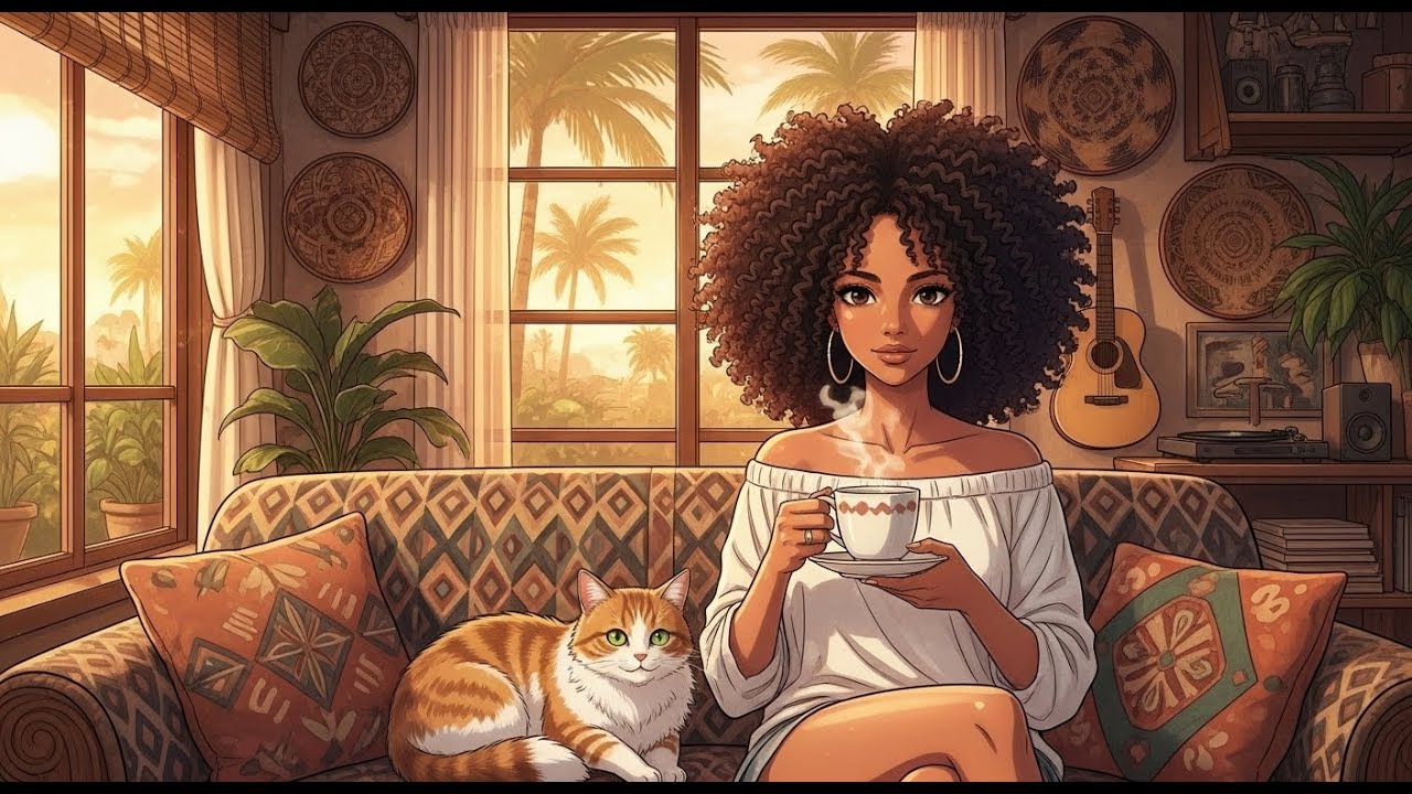Golden Hour Grooves | Afro Lofi for Morning Clarity & All-Day Energy, Study, Work, workout & Relax