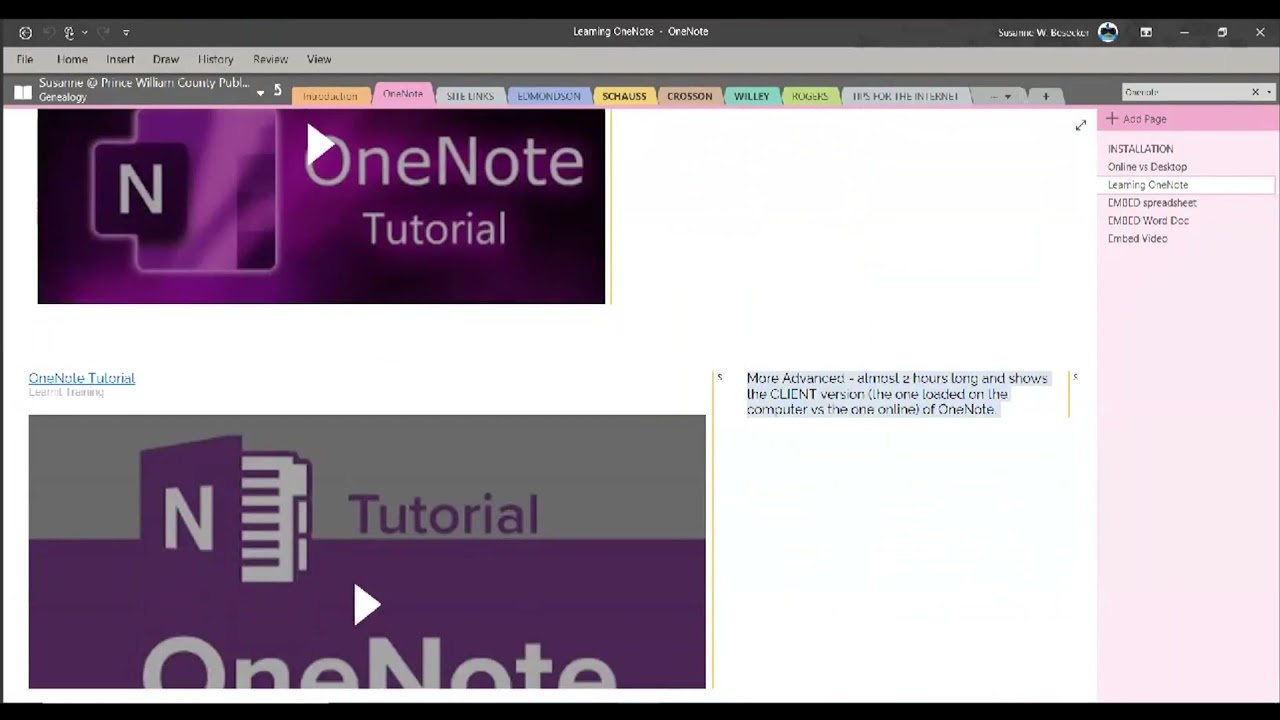 Using Microsoft OneNote for Genealogy