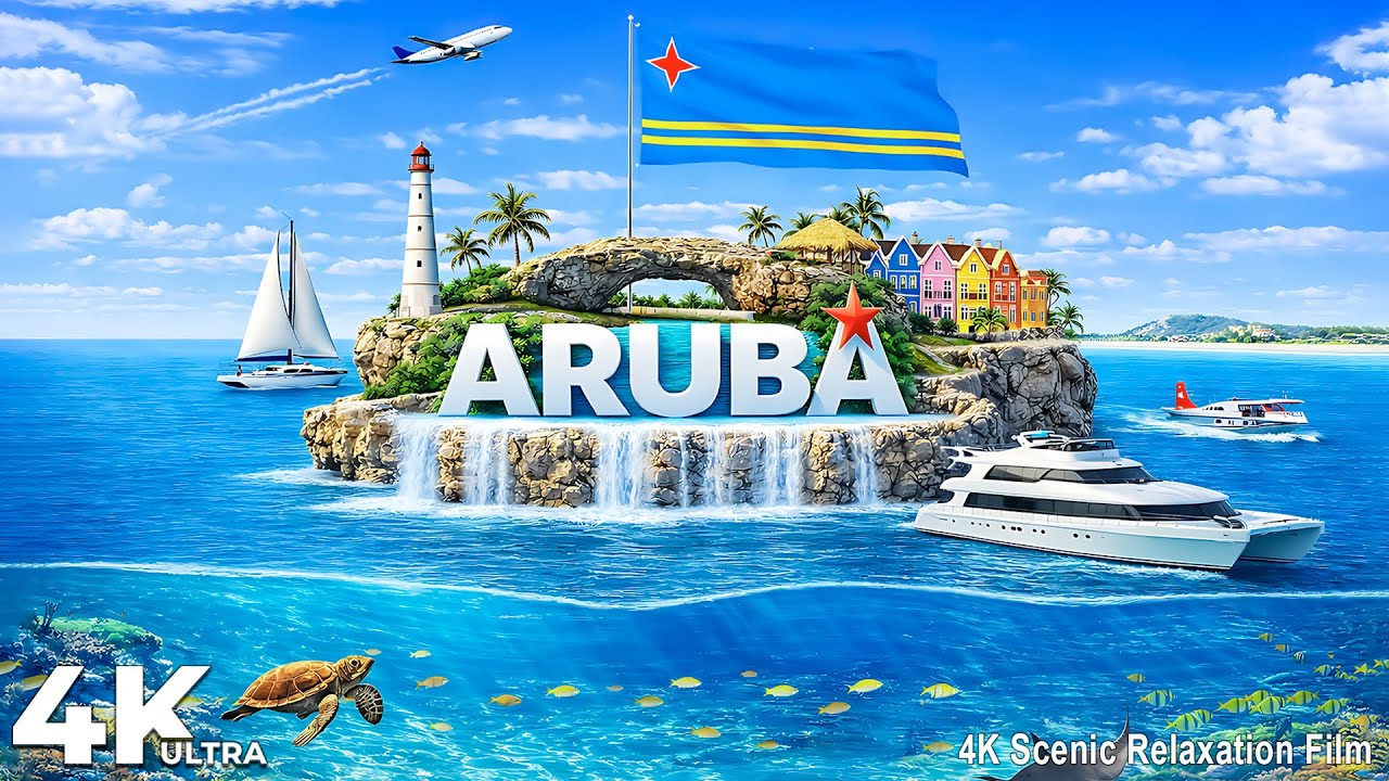PARADISE ISLANDS ARUBA IN 4K DRONE FOOTAGE 🏝️ Caribbean Paradise Aerial View with Deep House Mix