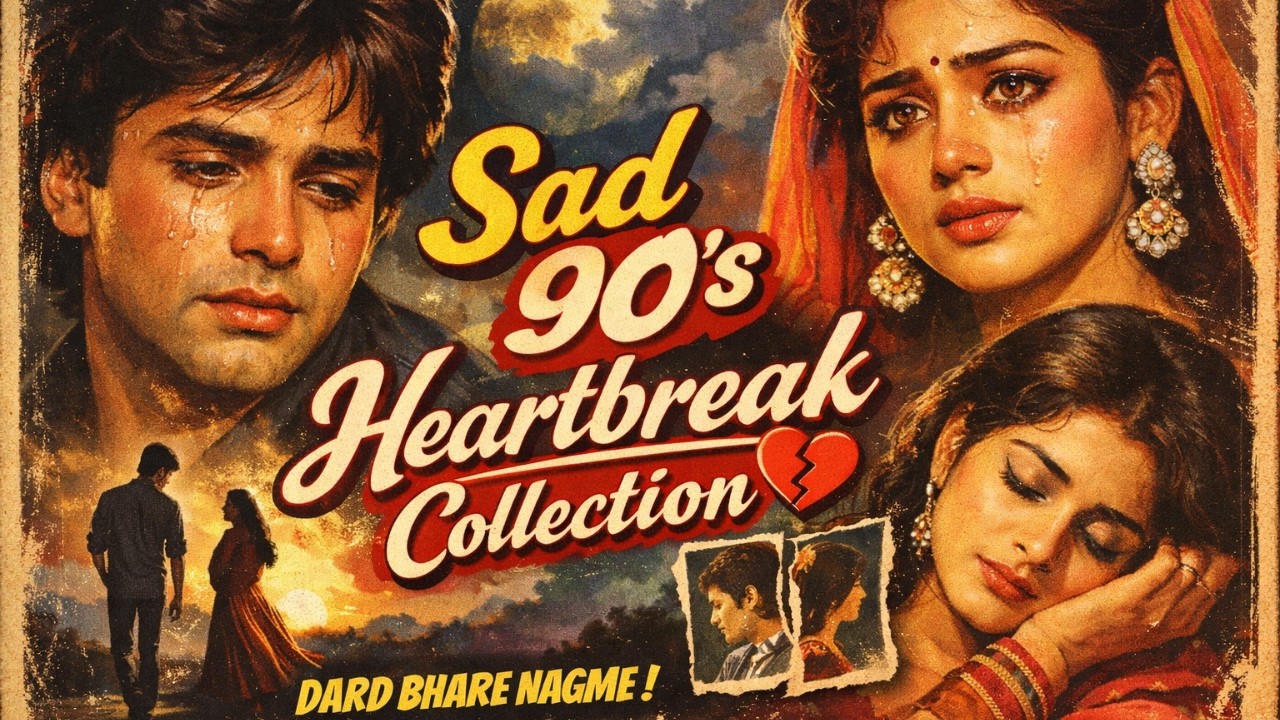 Sad 90’s Heartbreak Collection 💔 | 90s Bollywood Sad Songs | Broken Heart Playlist