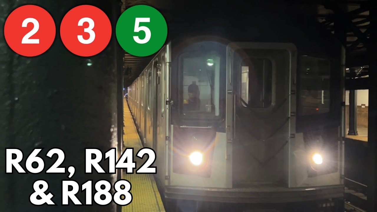 IRT Lenox Avenue: R62 & R142 (2) (3) and (5) trains + 5-car R188 transfer @ 125th Street