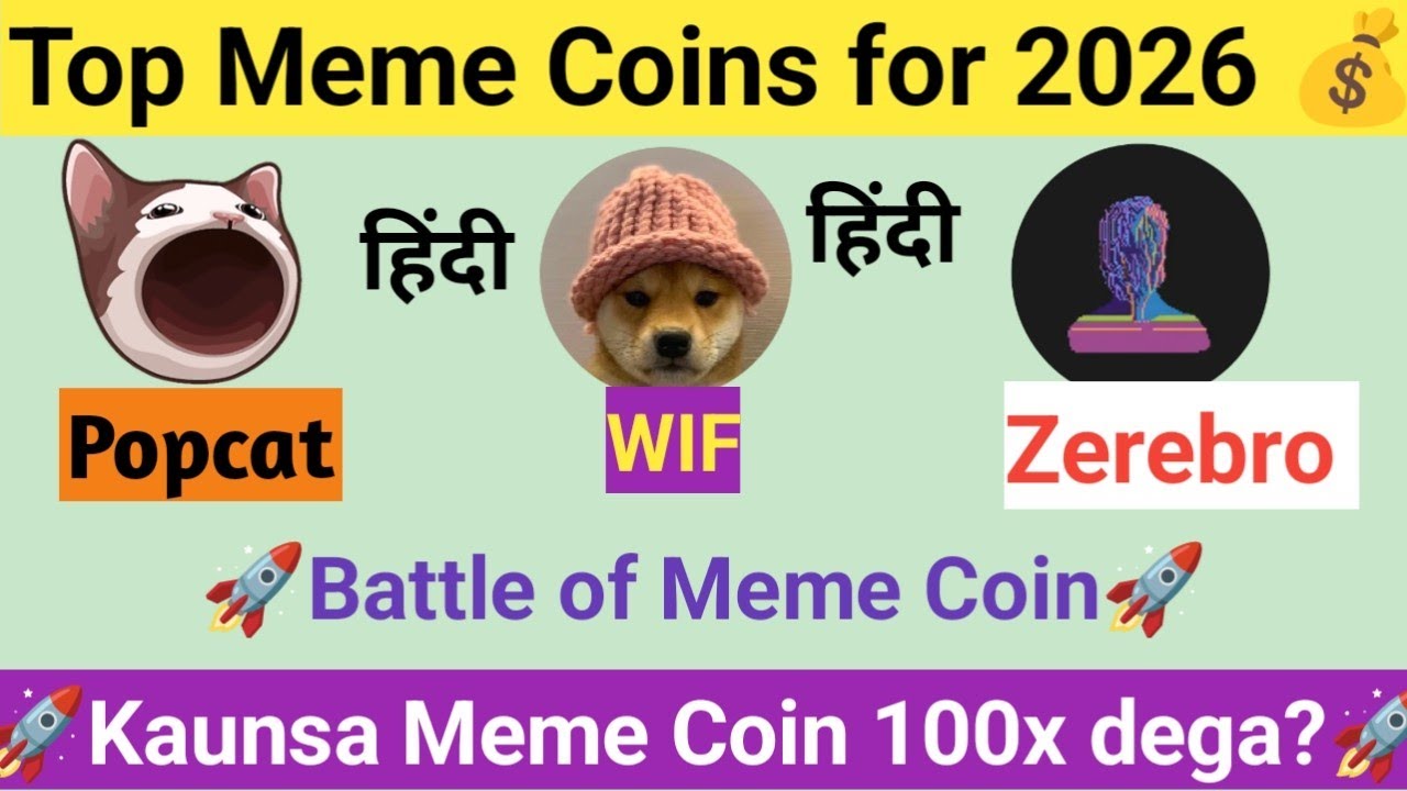 POPCAT, WIF, ZEREBRO Price Prediction 2026 | Next 100x Coin?Solana Meme Coin Explosion 🔥