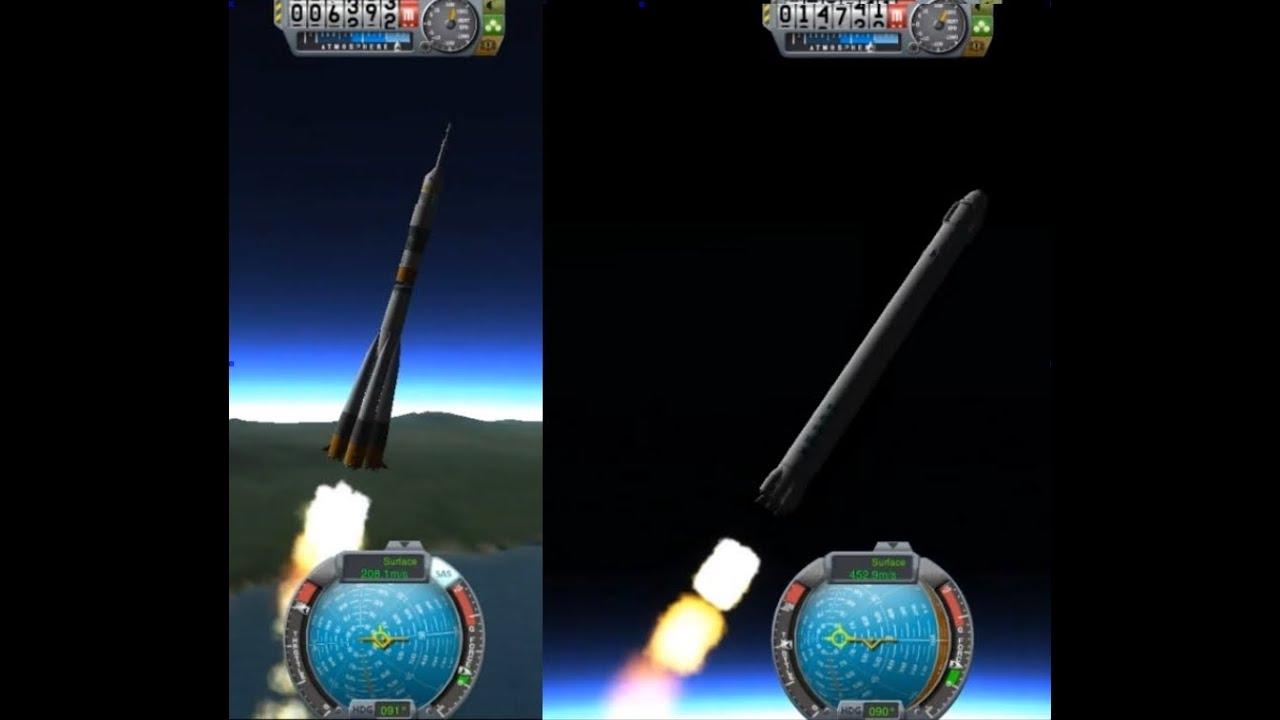 Kerbal Space Program, Rocket Race, Soyuz vs Falcon 9