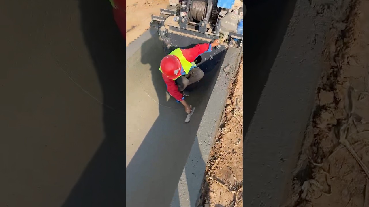 Making concrete water channels