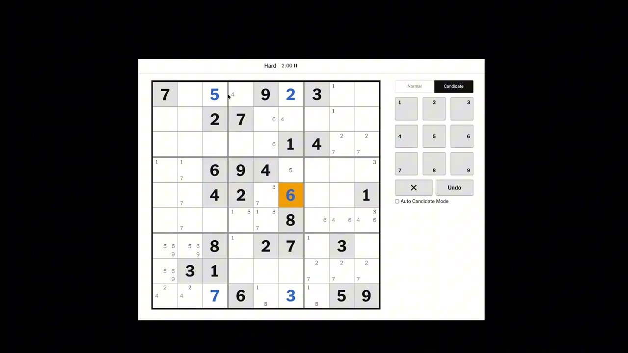 The New York Times Hard Sudoku - February 13th 2026 (Solution/Walkthrough)