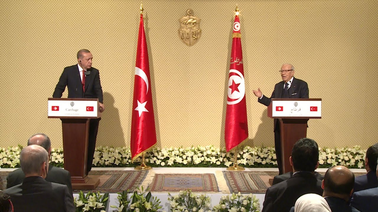الندوة الصحفية المشتركة بين رئيس الجمهورية الباجي قايد السبسي ورجب طيب أردوغان، رئيس جمهورية تركيا