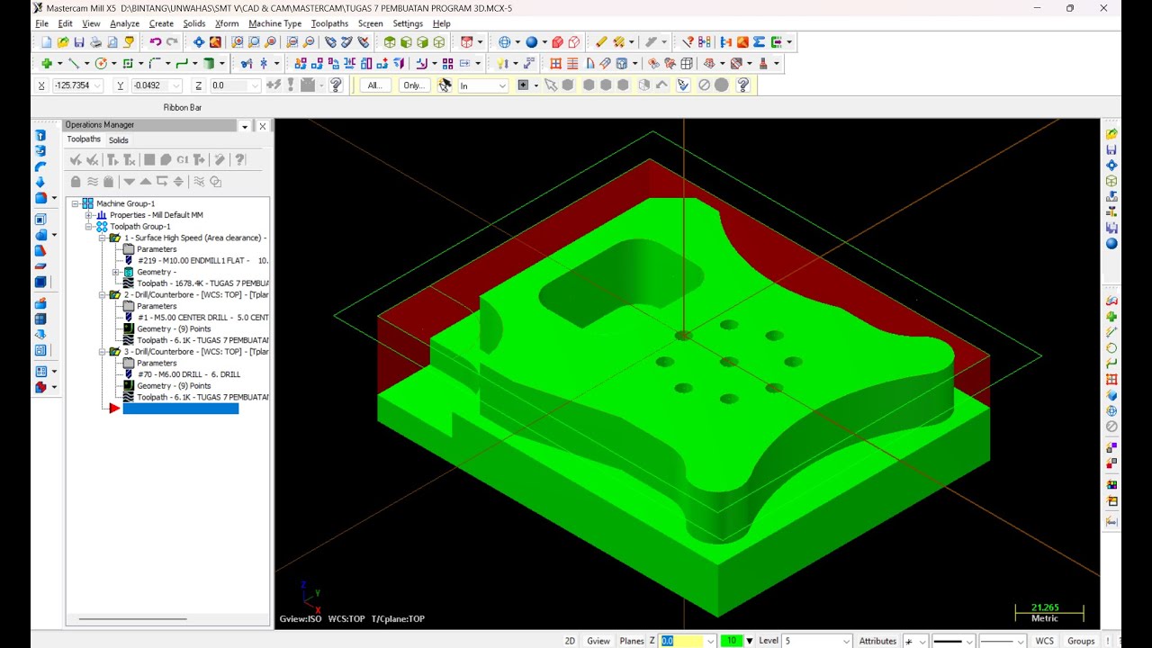 Tugas 7 Pembuatan Video Tutorial Pembuatan Program 3D Mastercam X5