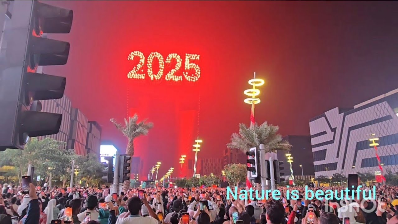 New year 2025 , fireworks show,drone show in lusail boulevard @Natureisbeautiful19