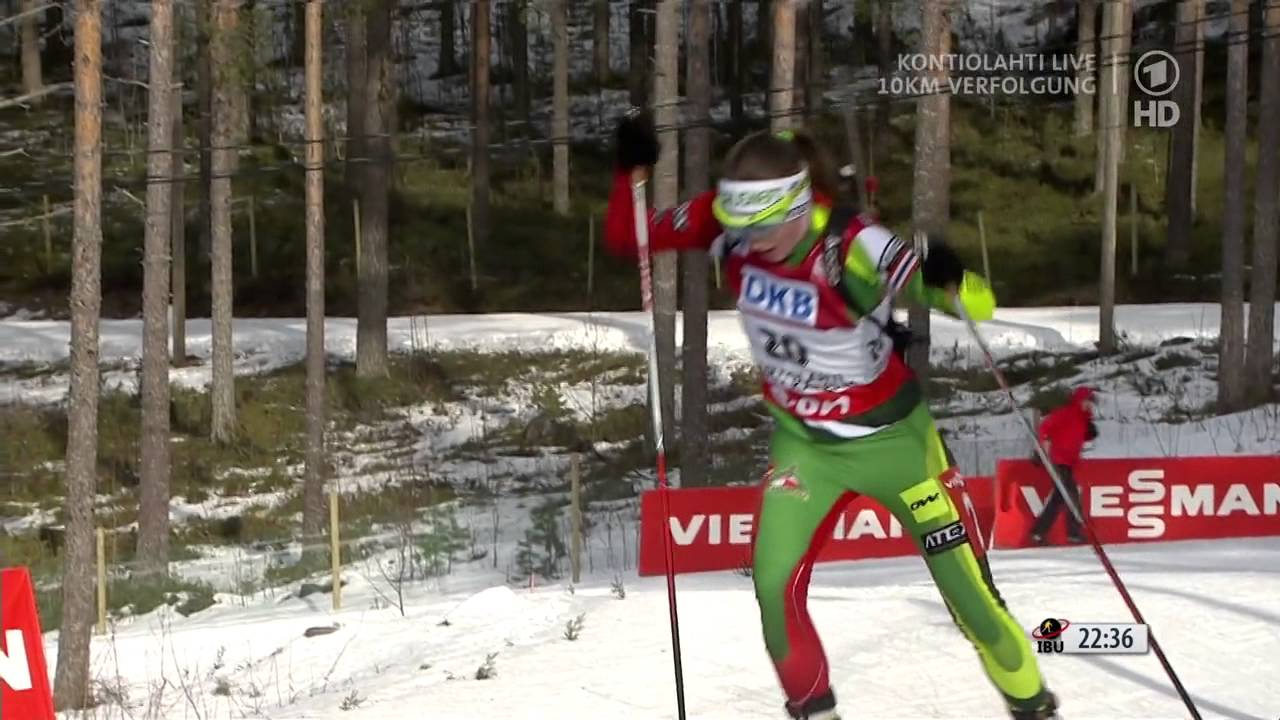 DARYA DOMRACHEVA - 2nd Pursuit Kontiolahti 16.03.2014