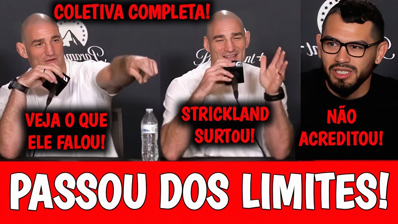 OLHA O QUE ELE FEZ🚨 Strickland PASSOU DE TODOS OS LIMITES NA COLETIVA DO UFC HOUSTON| Coletiva UFC