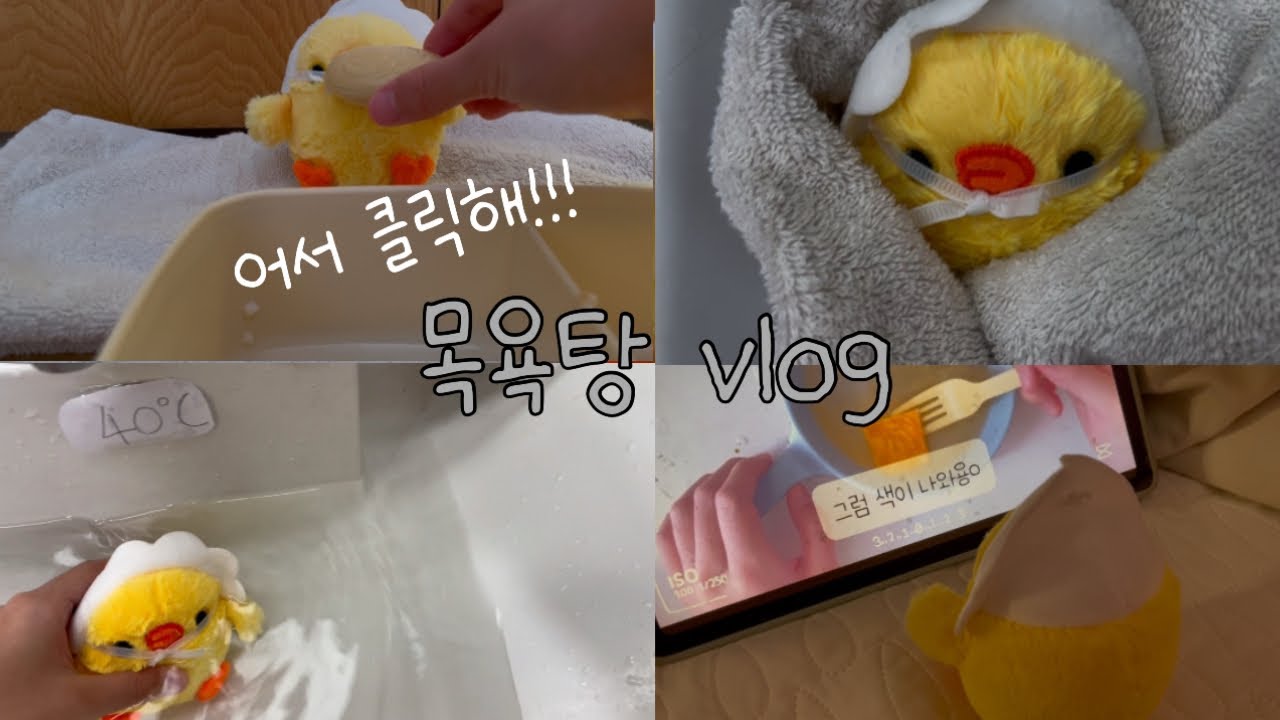 뽀리의 목욕탕 부이로그#인형계브이로그 #떡상기원 #구독좋아요알림설정 #리즘이이뻐요