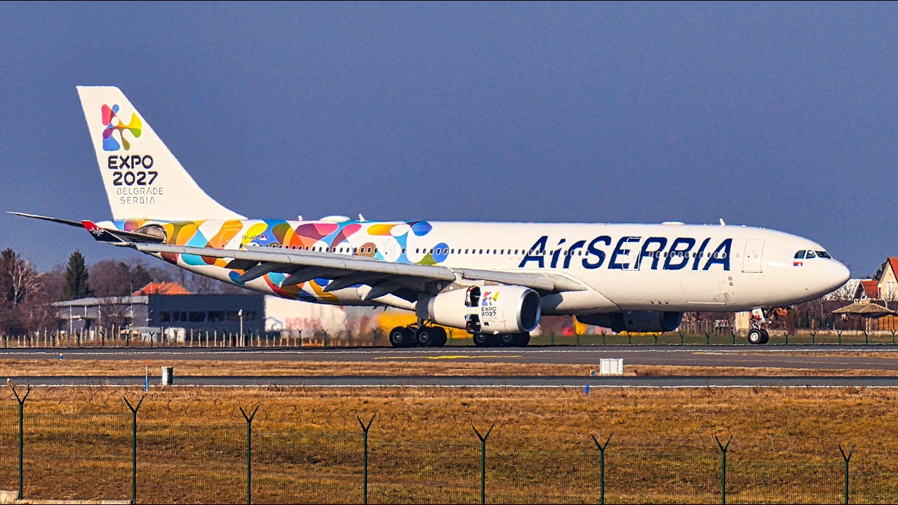 DELIVERY FLIGHT 🇷🇸 AirSERBIA Airbus A330-200 (YU-ARE) EXPO 2027 Livery Windy Landing at Belgrade