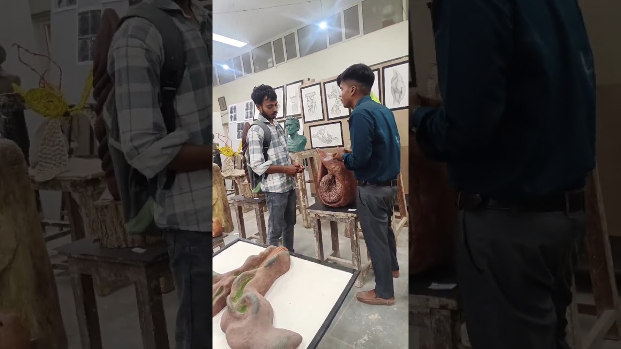 4th semester sculpture display #sculpture #studio #shor #bhu #artist