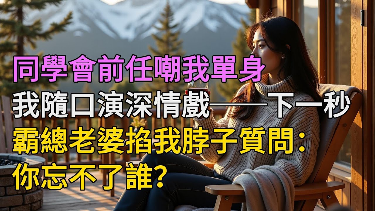 同學會前任嘲我單身，我隨口演深情戲──下一秒，霸總老婆掐我脖子質問：你忘不了誰？| 情感故事 | 家庭倫理 |婚姻 | 江湖李白 | X調查 | wayne調查 | 情感