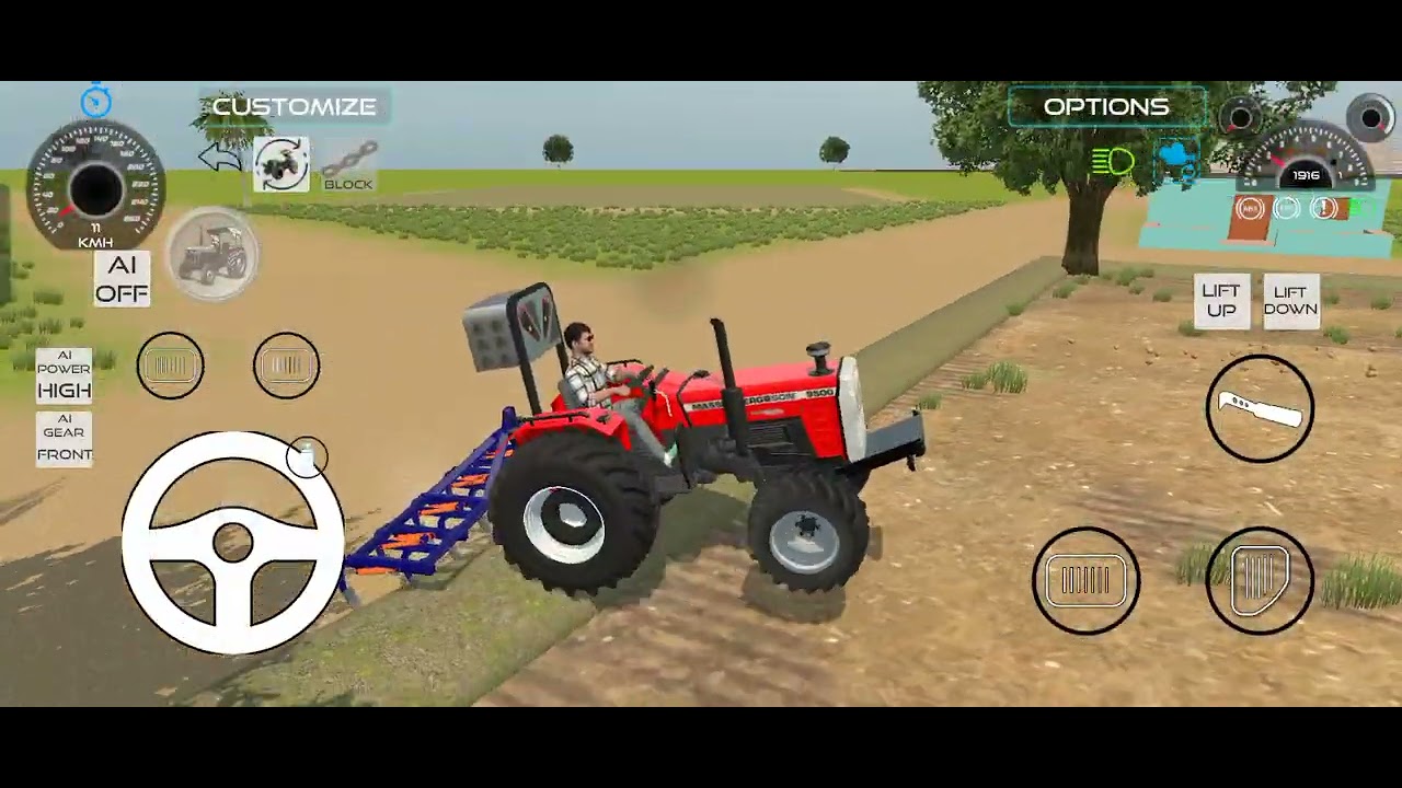 મેસી ટ્રેક્ટરની ખેડ TRACOR LOVERS#viral #gaming #farming #automobile