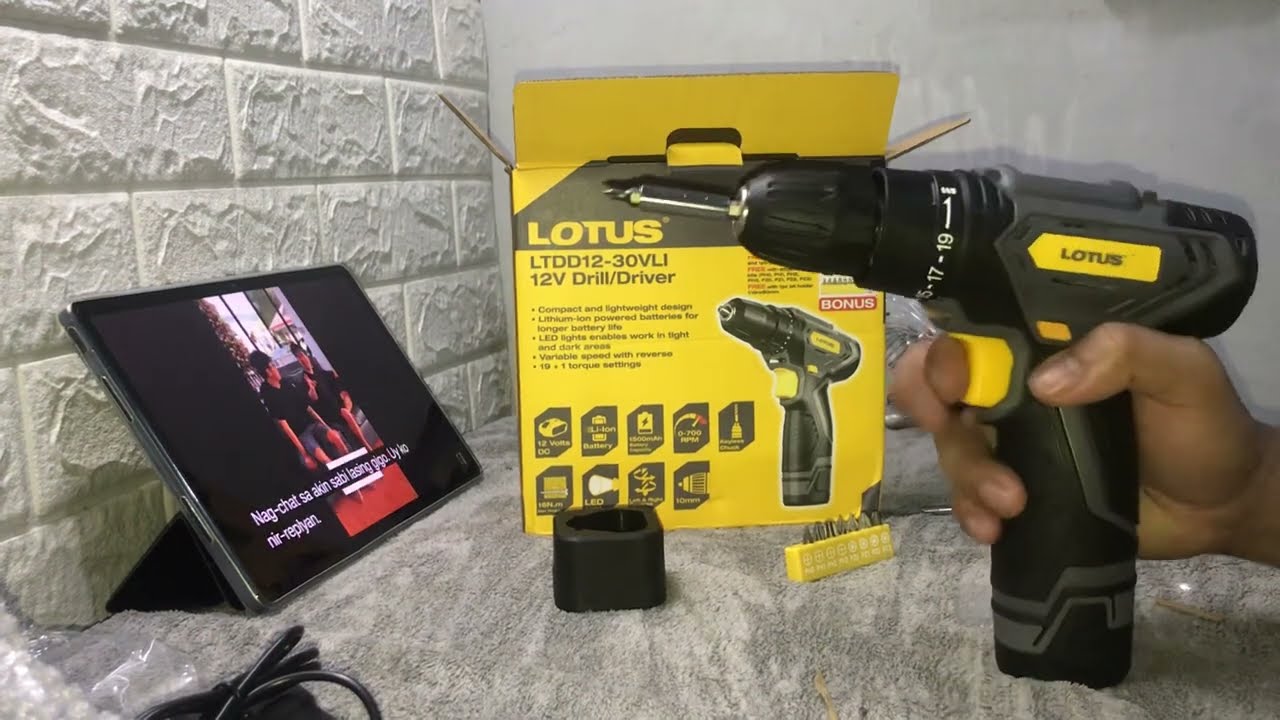 Unboxing Lutos 12v cordless drill 