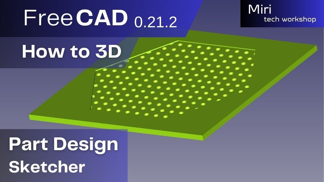 FreeCAD part #206 2024 Plate with holes