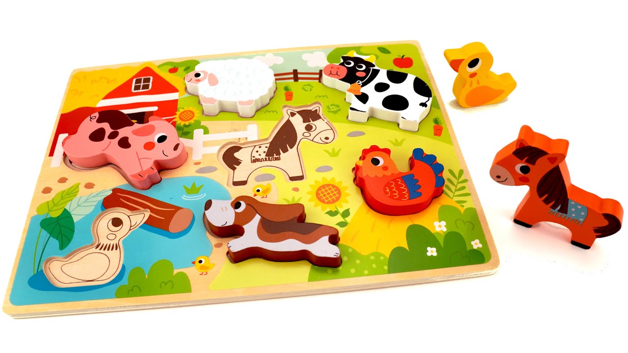 Farm Animal Puzzle| Find The Missing Pieces Activity | LEARNING VIDEO FOR TODDLERS