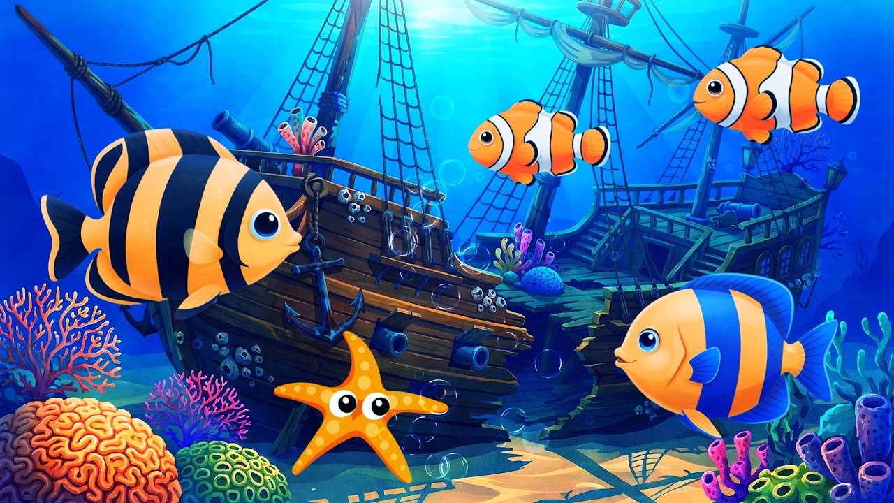 💖✨Bedtime Lullaby for Babies, Kids & Parents 😍 Calming Fishes Animation 🐠🌟