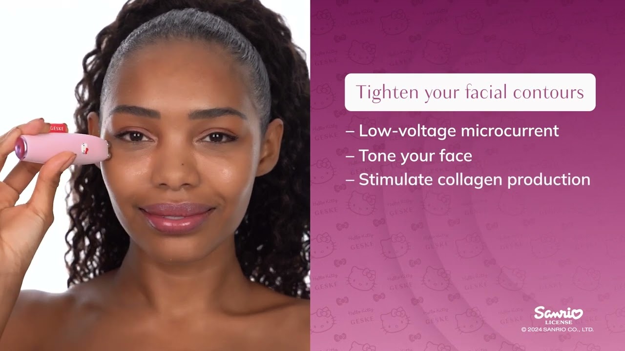 MicroCurrent Face-Lift Pen | 6 in 1 by GESKE | Hello Kitty Edition | Sculpt, Tone, Glow