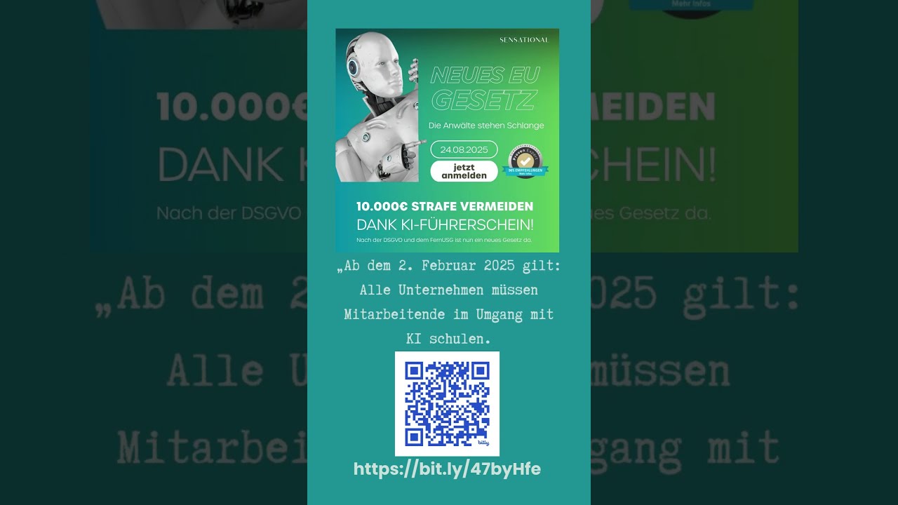 NEUES EU GESETZ - KI DSGVO