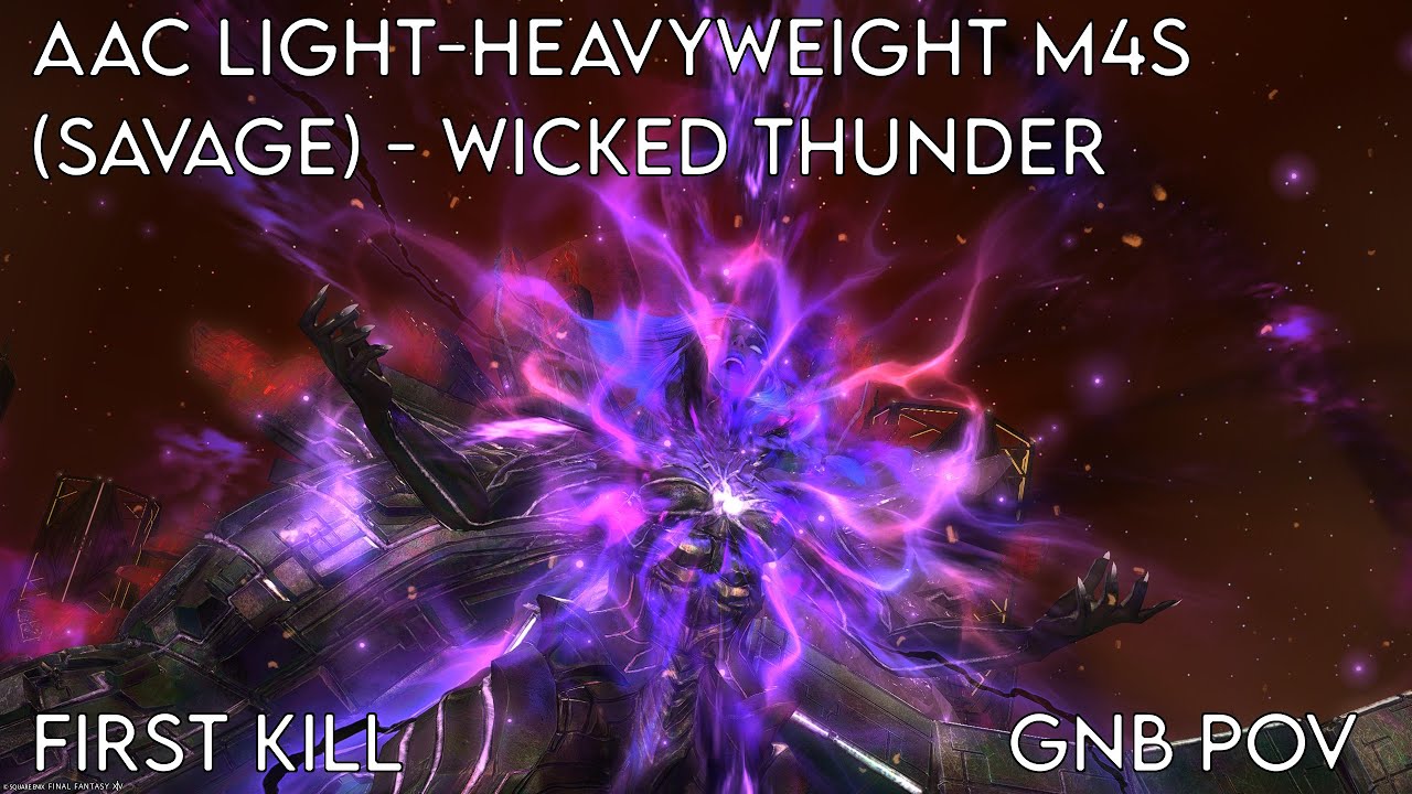 FFXIV OST AAC Light-heavyweight M4S (Savage) - Wicked Thunder - First Kill | GNB PoV