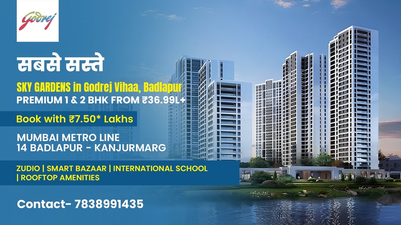 Godrej Sky Garden Vihaa – Premium Homes Starting ₹36.99L | Book with Only ₹30k