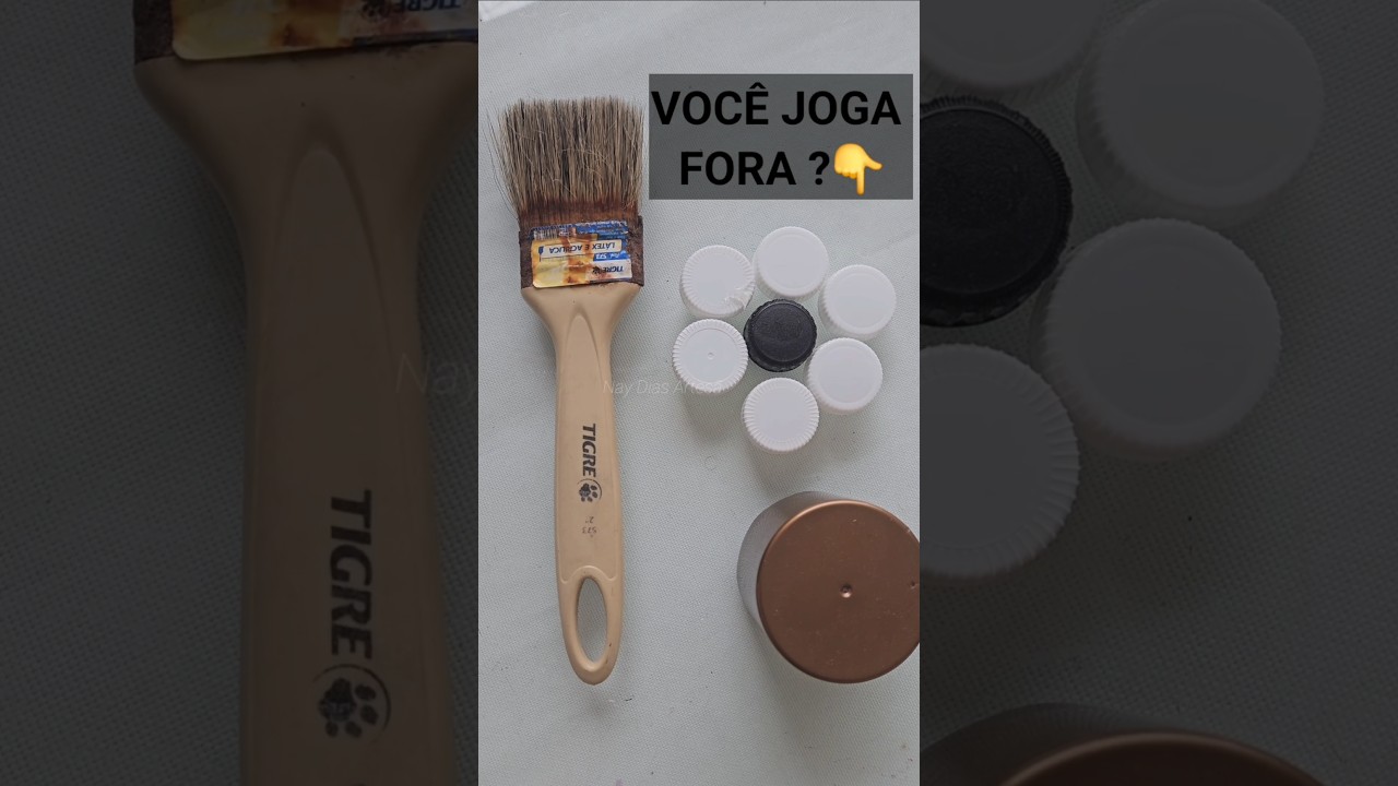 Que Criativo! Reutilize Pinc&eacute;is velho e Tampinhas de Garrafas Pet