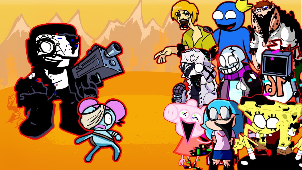 FNF - Hgu (V5) But All Pibby Characters Sings It 🎤 (Every Turn a Different Character Sings)