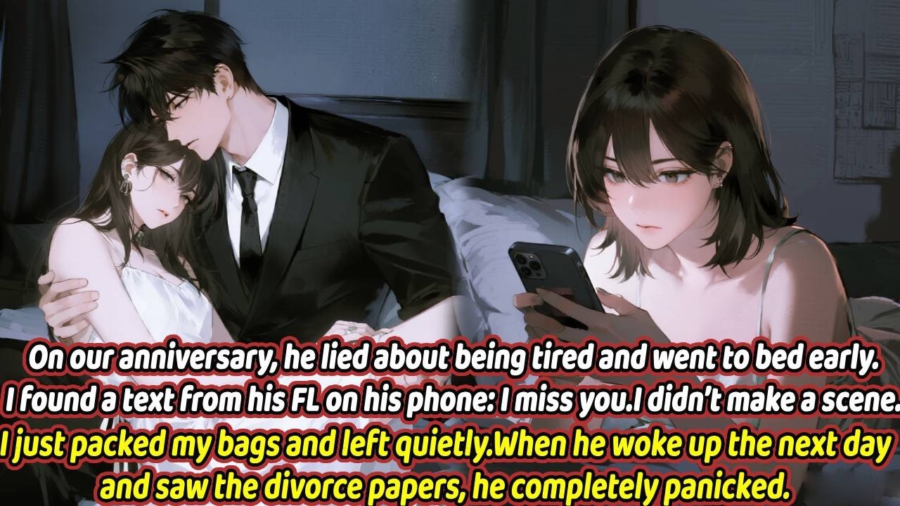 He lied about being tired and went to bed early.I found a text from his FL on his phone: I miss you.