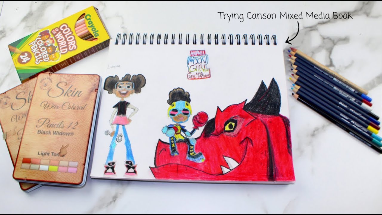 Marvel's Moon Girl and Devil Dinosaur|Draw with me ✍🏽