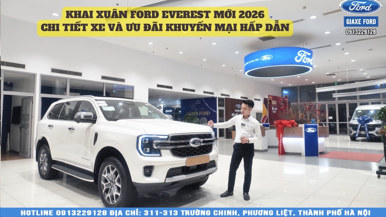 Ford Everest Titanium 2026 Mới giảm giá lớn| Xe sẵn giao ngay đủ màu, Giảm tiền mặt và tặng gói quà