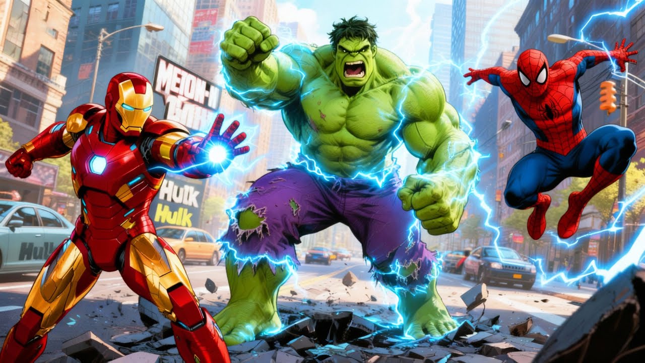 SPIDER-MAN, IRON MAN, HULK GAME ANIMATION🕸️🦸&zwj;♂️💥