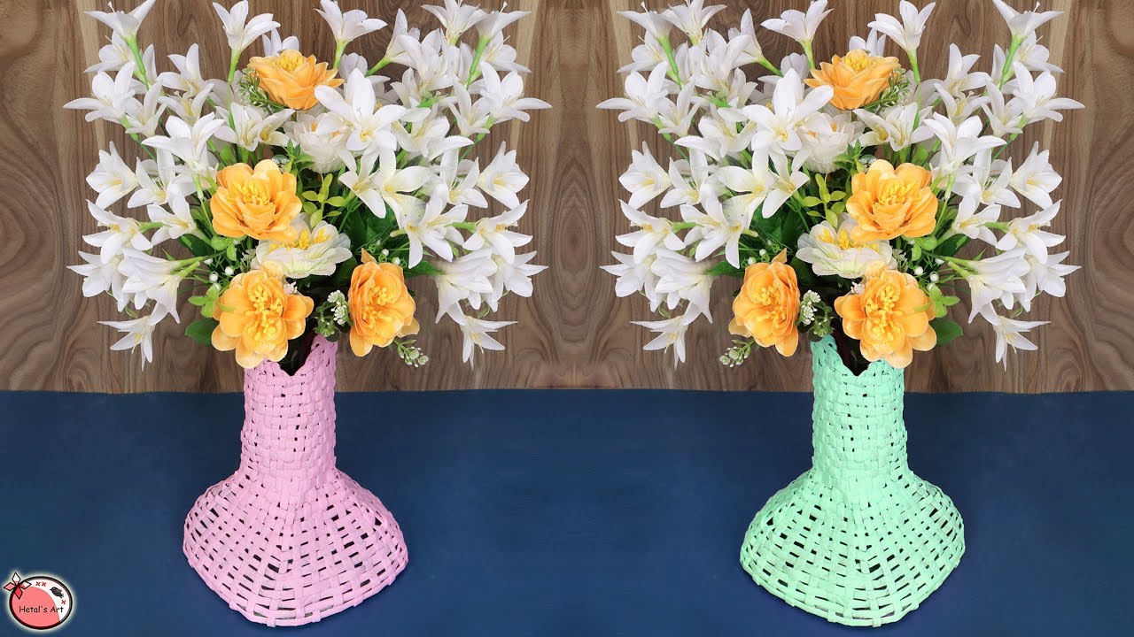 Flower Pot Making From News Paper || Best Out Of Waste Idea 2019 !!! DIY Room Decor
