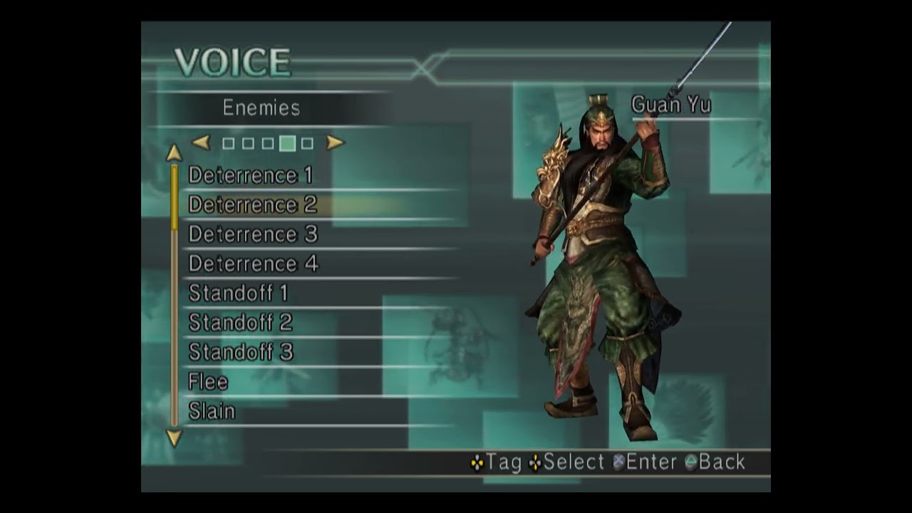 Dynasty Warriors 5 Empires - Guan Yu Voice Gallery