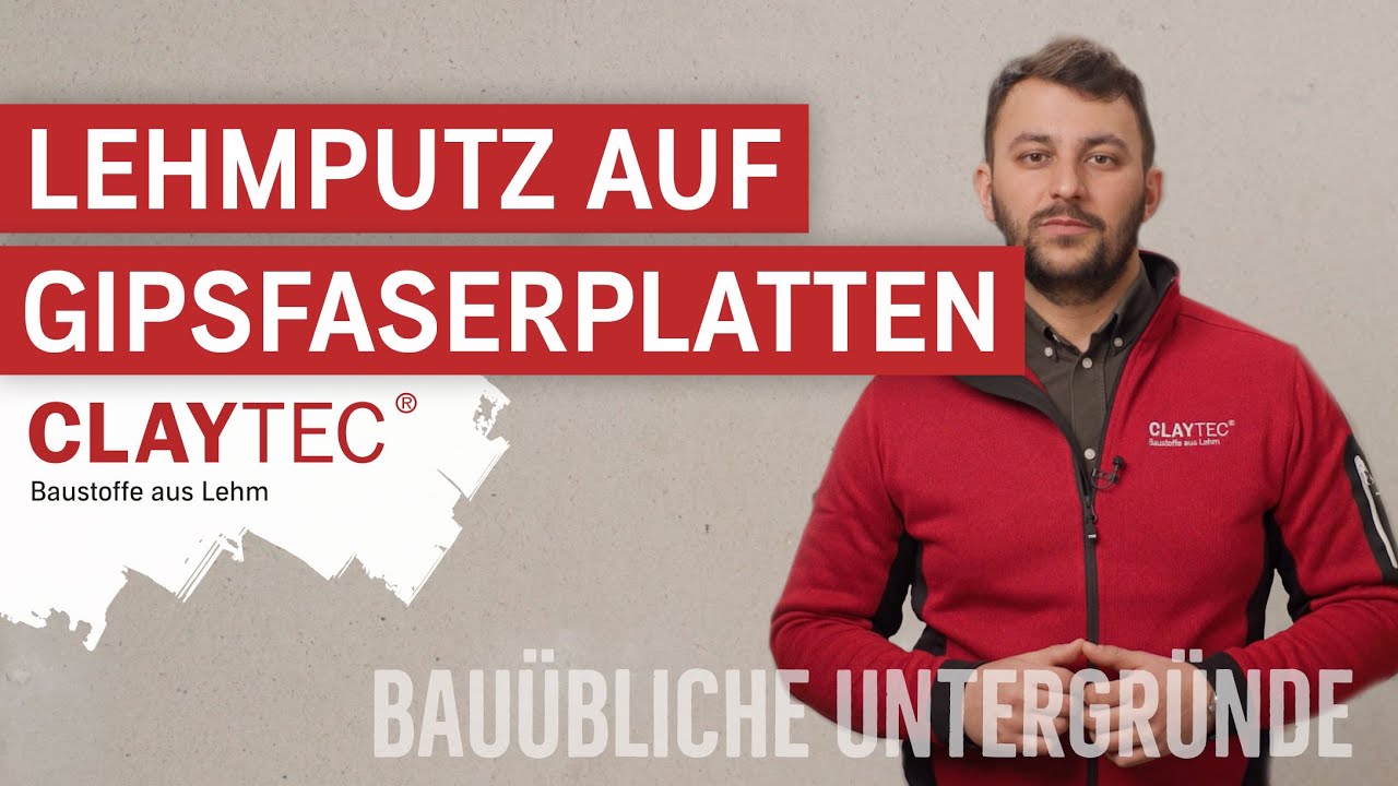Lehmputz auf Gipsfaserplatten - CLAYTEC Lehmbaustoffe auf bau&uuml;blichen Untergr&uuml;nden - Anwendungsvideo