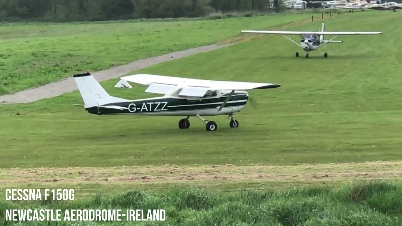 Cessna F150G landing on a GRASS RUNWAY