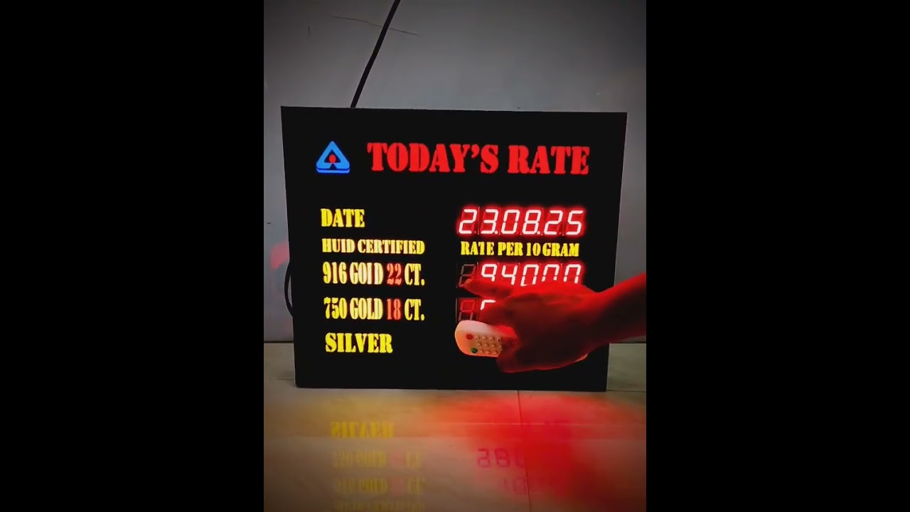 Gold rate display board led || wifi gold rate display board || gold & silver rate display